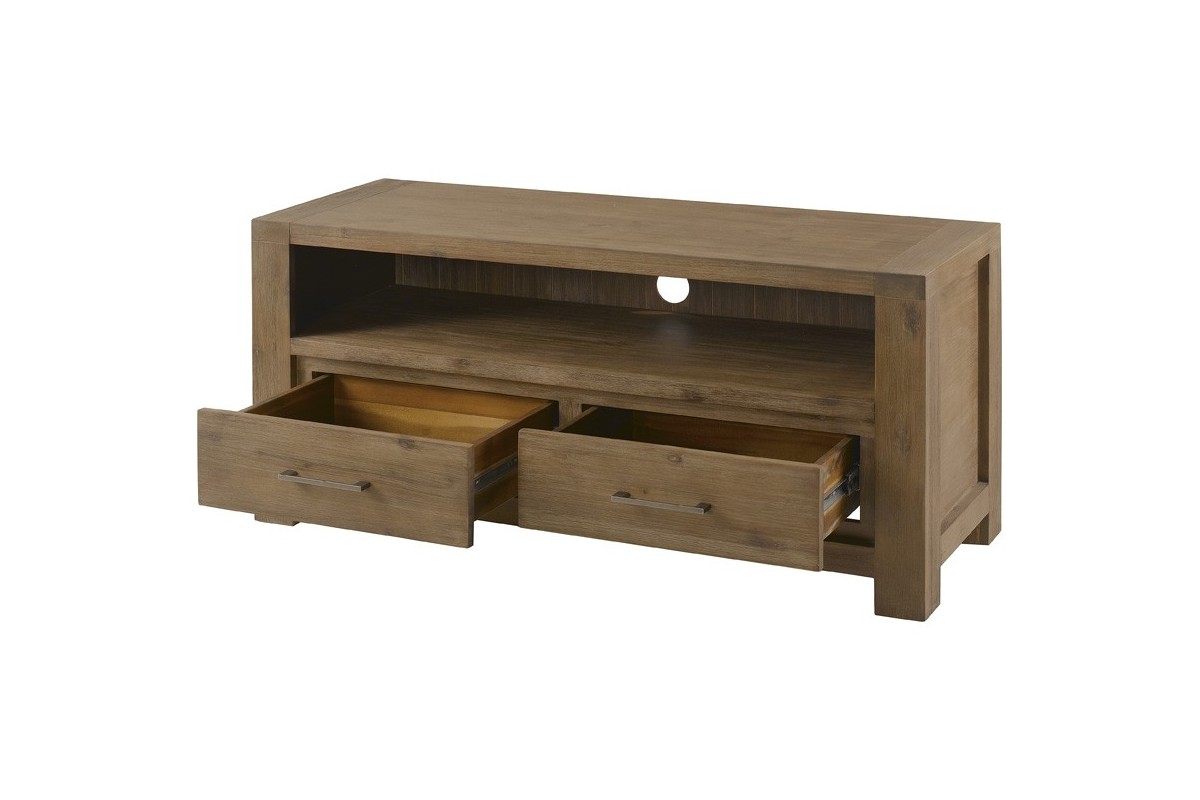 Meuble Tv Urban Acacia : Le Salon > Meuble Tv > Meuble Tv 1 Niche Et 2 Tiroirs En Acacia Meuble Tv Urban Acacia : Le Salon > Meuble Tv > Meuble Tv 1 Niche Et 2 Tiroirs En Acacia