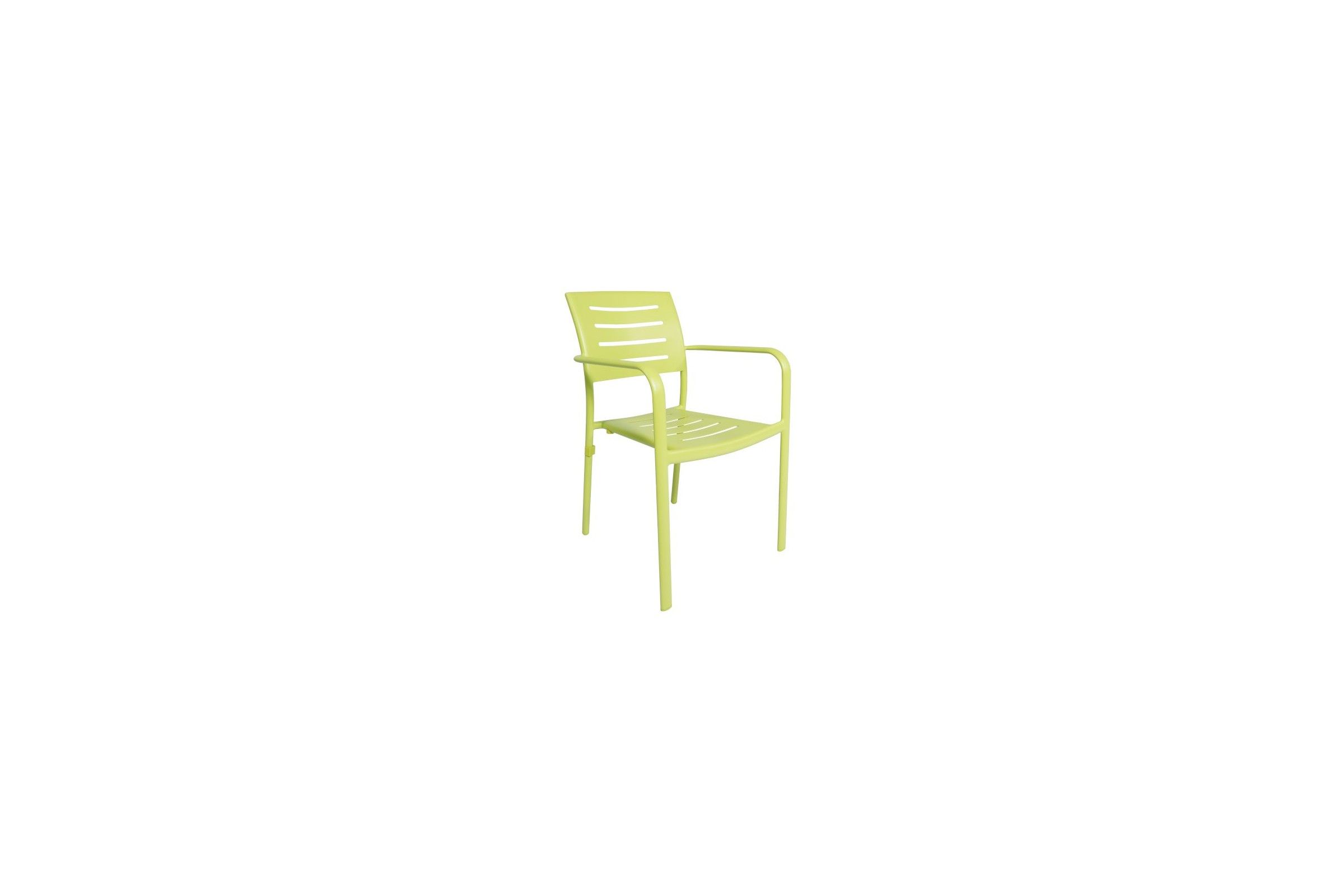 Chaise de jardin empilable en aluminium mat, vert orange ou bleu, Paris