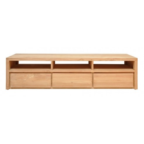 Grand meuble tv 180 cm en teck massif 3 niches 3 tiroirs, Natura La Galerie -> Grand Meuble Tv Grand meuble tv 180 cm en teck massif 3 niches 3 tiroirs, Natura La Galerie -> Grand Meuble Tv