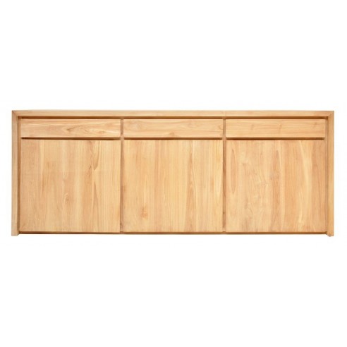 Buffet en teck massif 226 cm, 3 portes 3 tiroirs, Natura Buffet en teck massif 226 cm, 3 portes 3 tiroirs, Natura