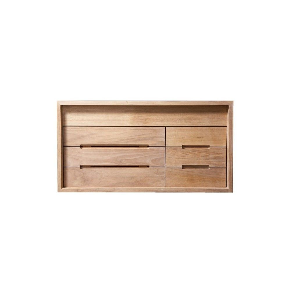 Meuble vasque teck massif grand modèle avec 2 portes Meuble vasque teck massif grand modèle avec 2 portes