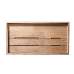 Meuble vasque teck massif grand modèle avec 2 portes
