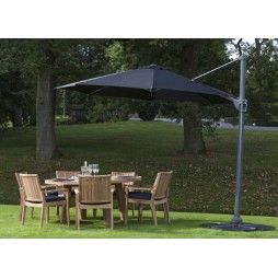 Parasol luxe en alu diamètre 350 cm avec manivelle, modèle Kansas