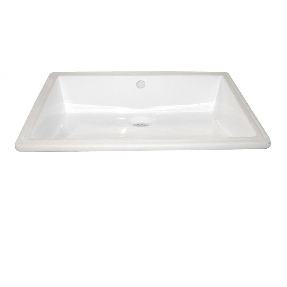 Vasque à encastrer blanche 55,5 cm Sottopiano, format rectangulaire Vasque à encastrer blanche 55,5 cm Sottopiano, format rectangulaire