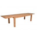 Table de jardin teck massif grande taille avec rallonge 220/340 cm, Liverpool