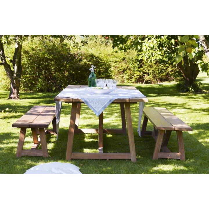 Banc de table de jardin en teck ancien 220 cm