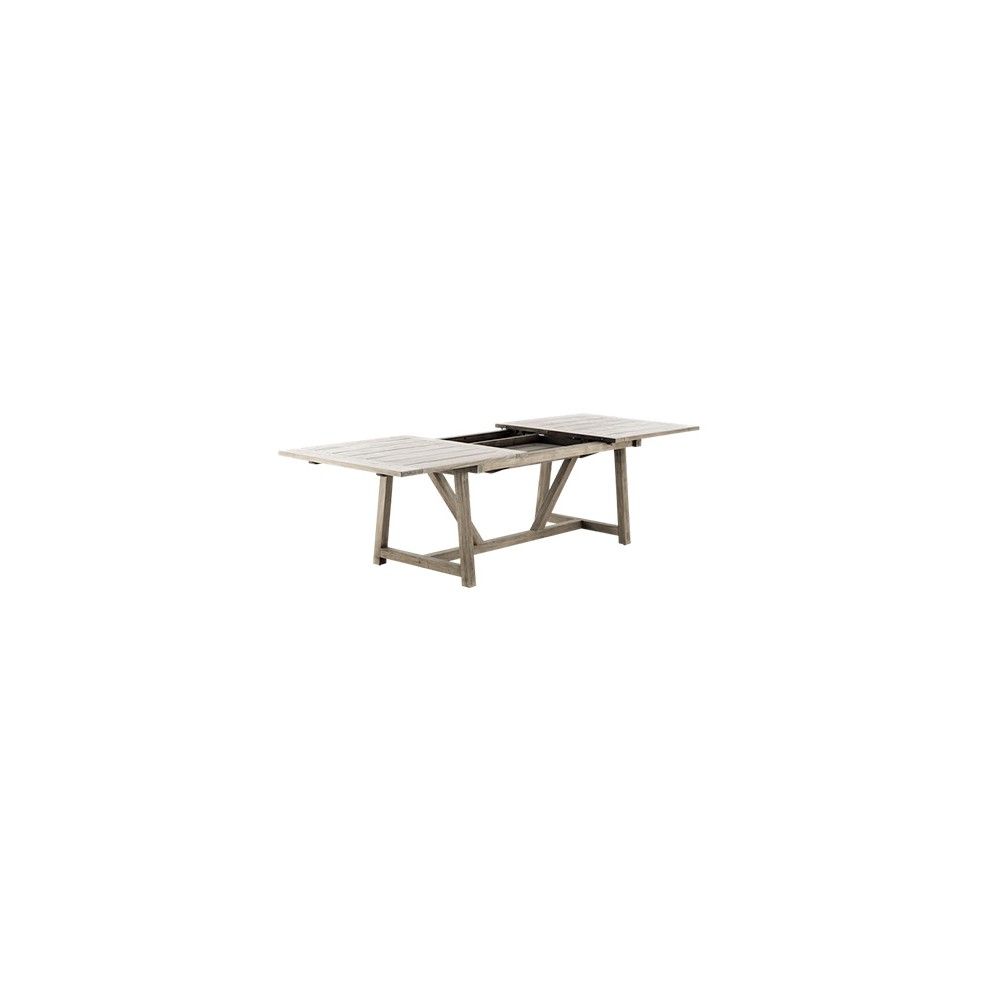 Table de jardin en teck ancien avec rallonges 200-280 cm