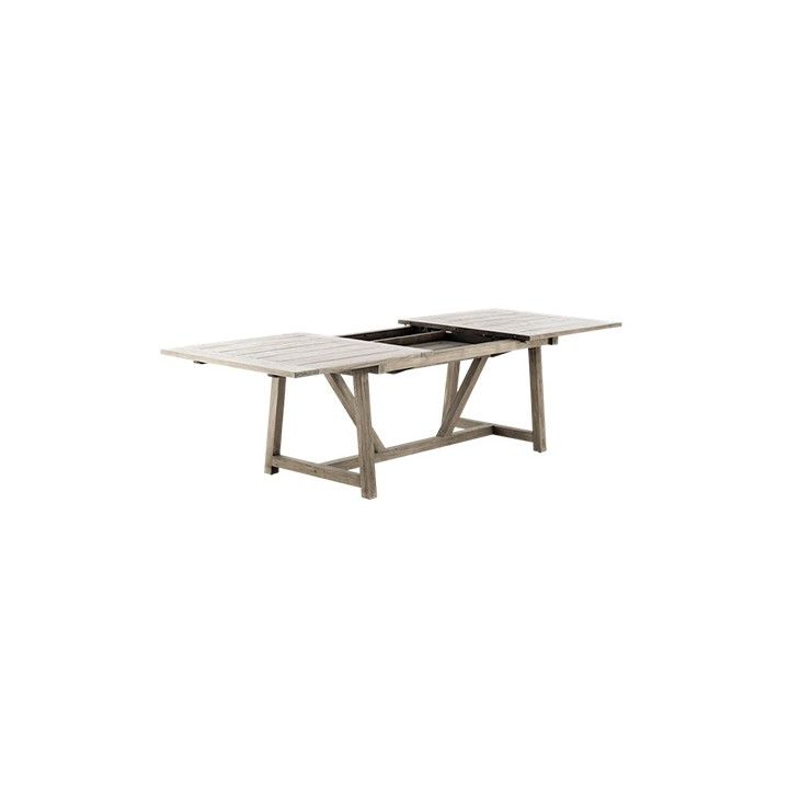 Table de jardin en teck ancien avec rallonges 200-280 cm