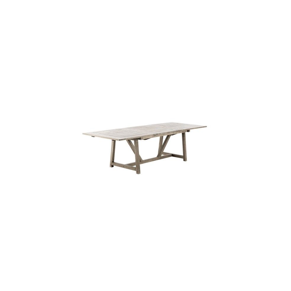 Table de jardin en teck ancien avec rallonges 200-280 cm