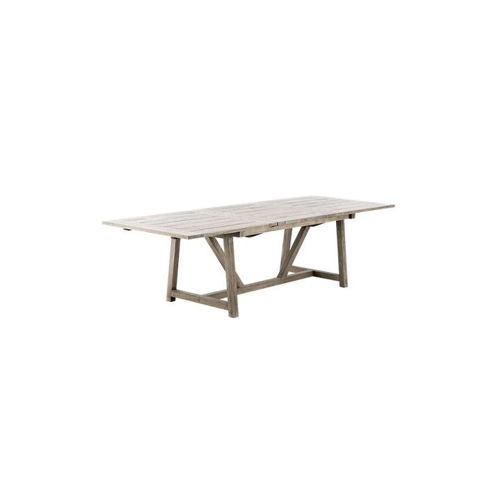 Table de jardin en teck ancien avec rallonges 200-280 cm