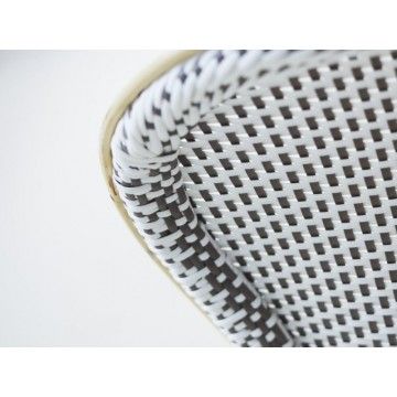 Fauteuil en rotin naturel et résine tressée, empilable