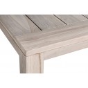 Table de jardin en teck recyclé 220 cm gris délavé, modèle Aberdeen