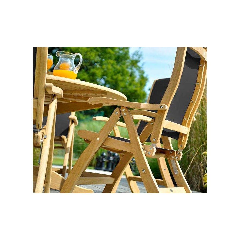 Table de jardin ronde en bois, haut de gamme