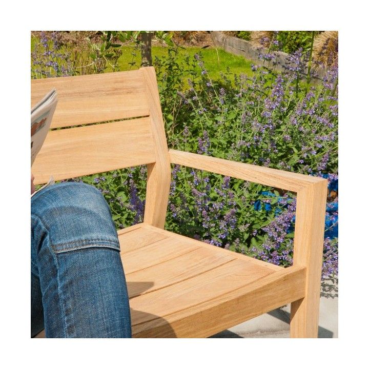 Banc en bois massif 110 cm, haut de gamme