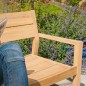 Banc en bois massif 110 cm, haut de gamme
