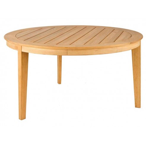 Table de jardin ronde 160 cm en bois massif, 3 pieds, haut de gamme Table de jardin ronde 160 cm en bois massif, 3 pieds, haut de gamme