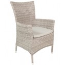 Fauteuil en résine tressée ton cappuccino, Adri