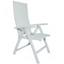 Lot de 2 fauteuils de jardin blanc, réglables