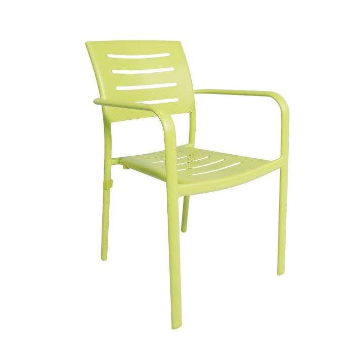 Chaise de jardin empilable en aluminium mat