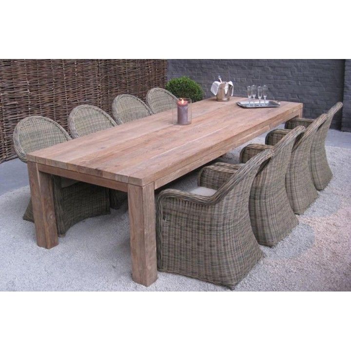 Table de Jardin Rectangulaire en Bois de Teck (180x100 cm) Nabila