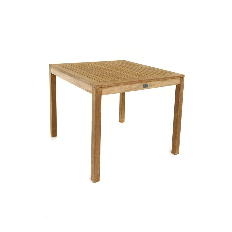 Table de jardin carrée en teck massif 80 cm, Calida Table de jardin carrée en teck massif 80 cm, Calida
