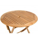 Table ronde 90 cm pliante en teck massif, Ora