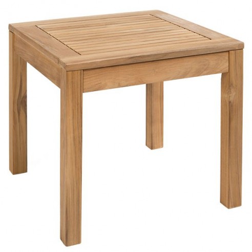 Petite table basse carrée 45 cm en teck massif, modèle Sevilla Petite table basse carrée 45 cm en teck massif, modèle Sevilla