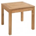 Petite table basse carrée 45 cm en teck massif, modèle Sevilla