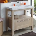 Meuble en chêne 95 cm avec vasque intégrée et tiroir