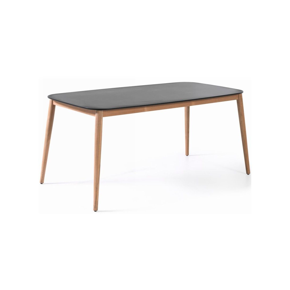 Table de jardin avec plateau en Duranite® et pieds en teck 213 cm