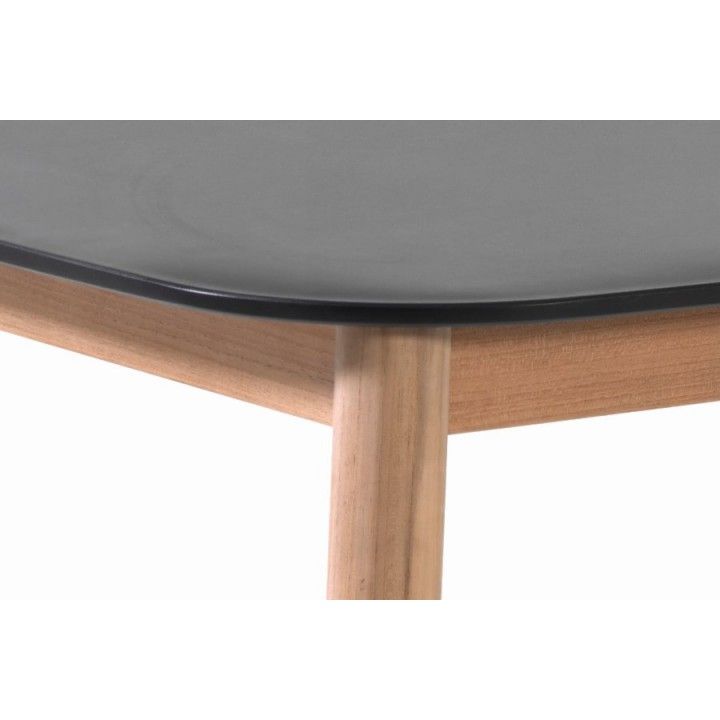 Table de jardin avec plateau en Duranite® et pieds en teck 213 cm