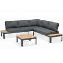 Salon de jardin design en teck et alu