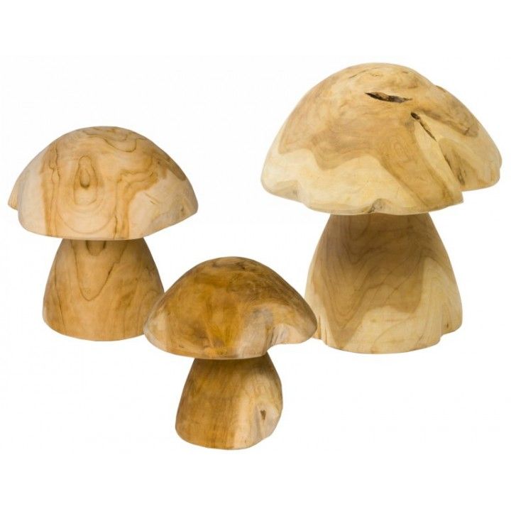 Champignon en teck