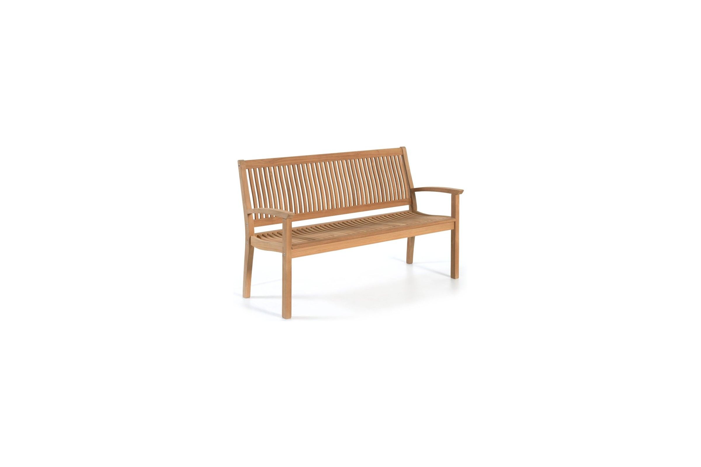 Banc en teck massif 150 ou 180 cm avec accoudoirs, Ches