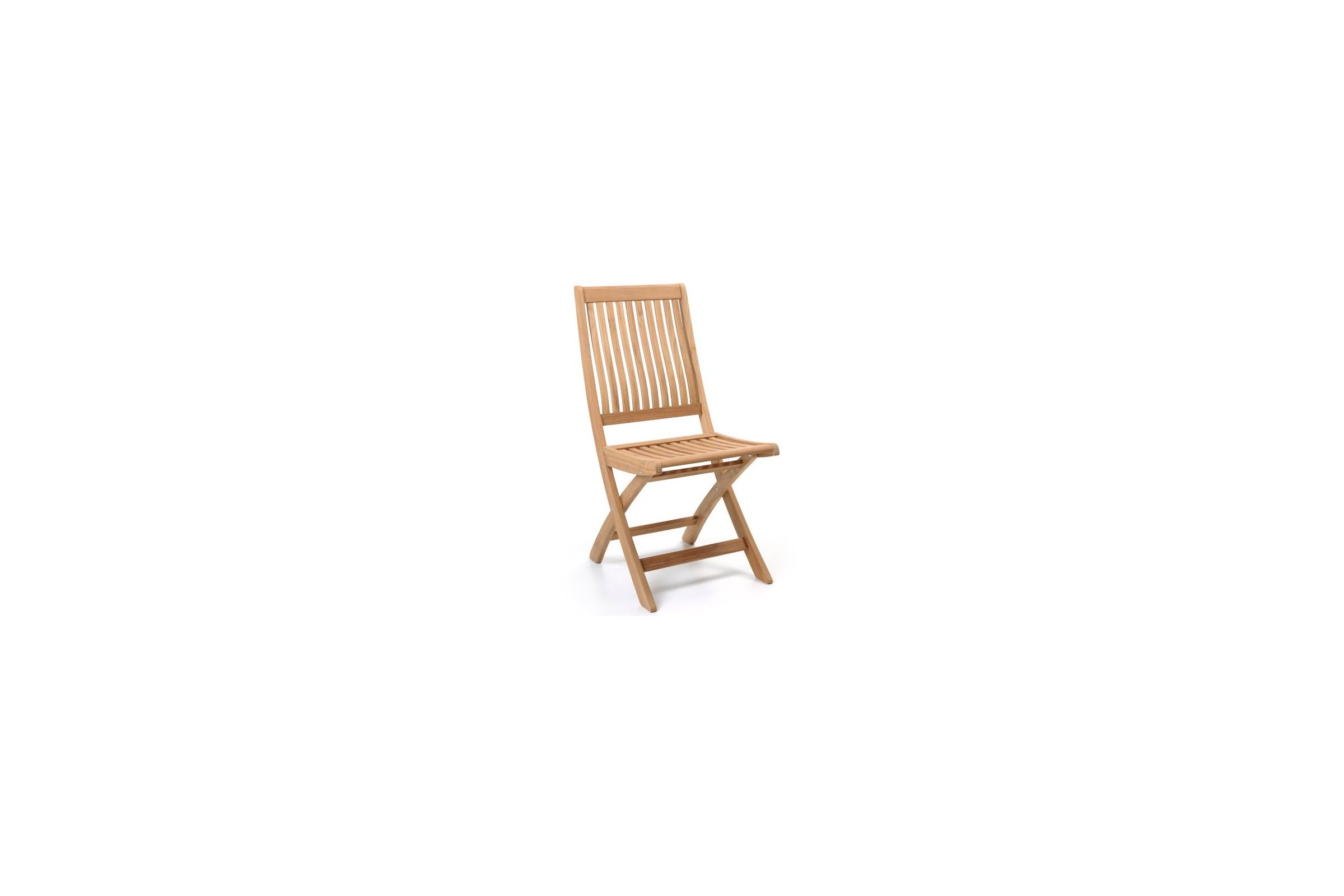 Chaise pliante large en teck massif, Ches