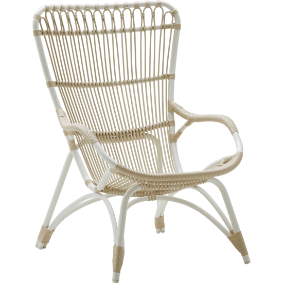 Fauteuil de jardin en alu-rotin, spécial extérieur