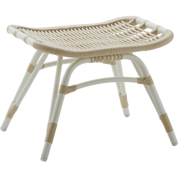 Repose pieds de jardin en alu-rotin, spécial extérieur