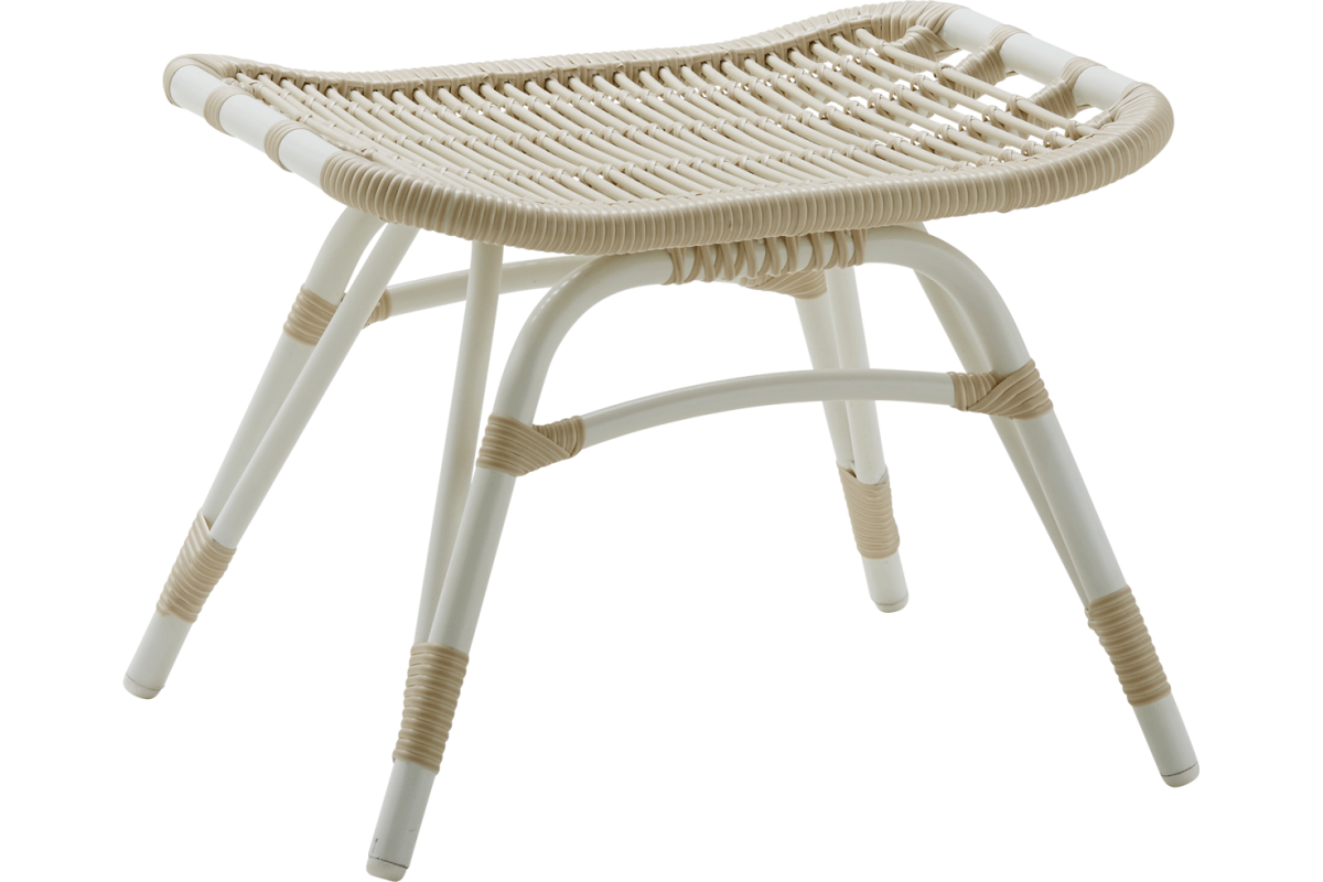 Repose pieds de jardin en alu-rotin, spécial extérieur, Sika Design