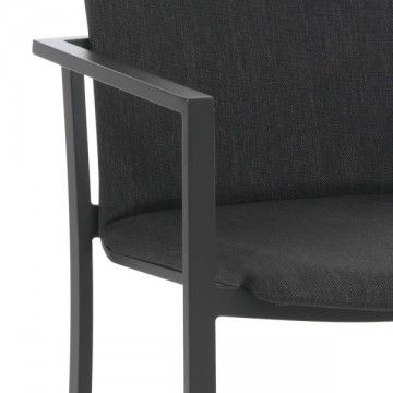 Chaise de jardin empilable en alu mat et textylène, Toul