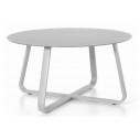 Table de jardin ronde d 150 cm, en alu et verre, FERRA