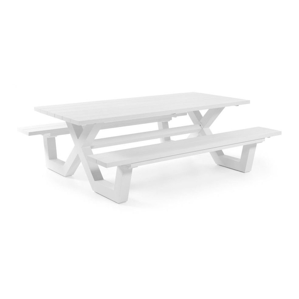Table picnic en aluminium blanc ou charcoal 220 cm, Bonucci Table picnic en aluminium blanc ou charcoal 220 cm, Bonucci