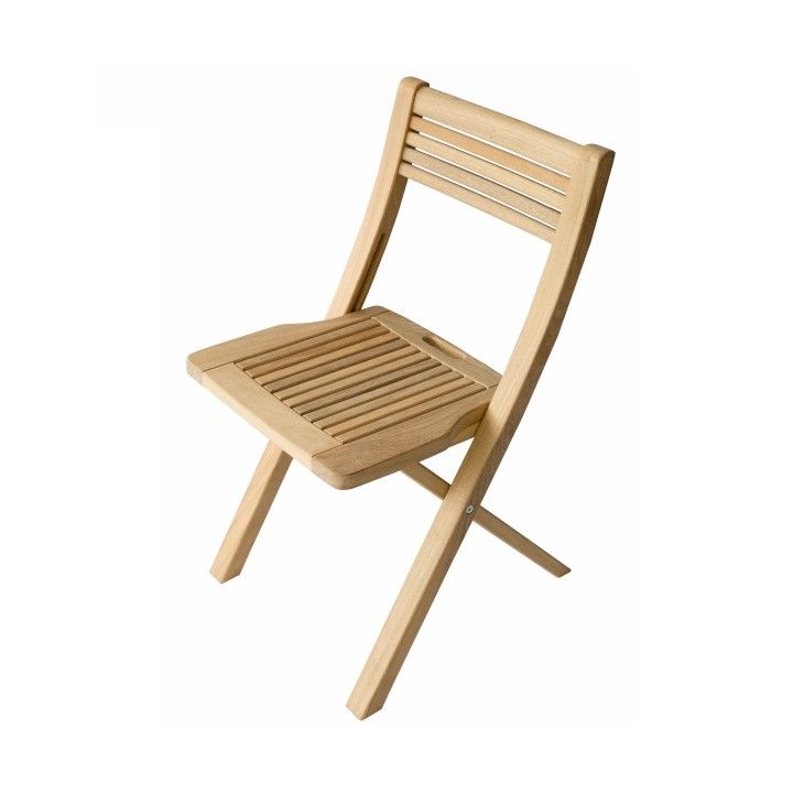 Chaise de jardin pliante en bois de roble, robuste