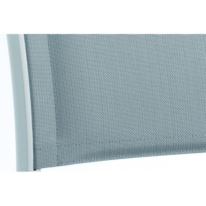 Chaise empilable en alu et double textylène, Nice