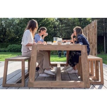 Grande table en teck recyclé Hermosa 300 cm