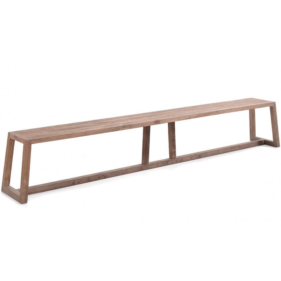 Banc en teck recyclé Hermosa 300 cm Banc en teck recyclé Hermosa 300 cm