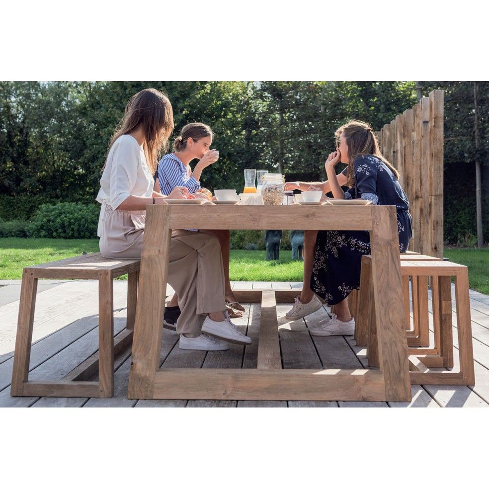 Grande table en teck recyclé Hermosa 300 cm