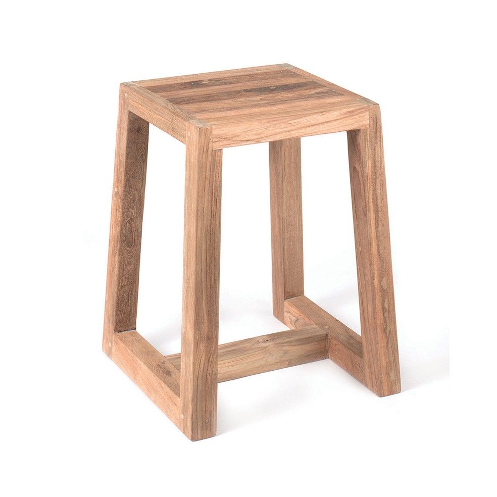 Tabouret en teck recyclé Hermosa Tabouret en teck recyclé Hermosa