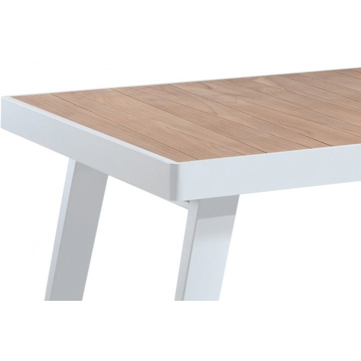 Table en teck massif 220 cm avec piètement en alu, Corso