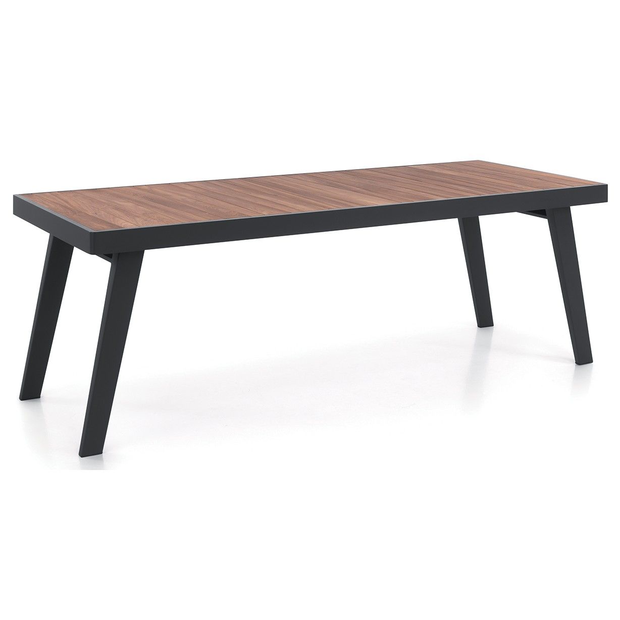 Table en teck massif 220 cm avec piètement en alu, Corso