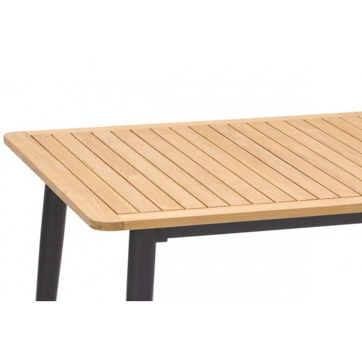 Table en teck massif et alu 185 cm, Enzo